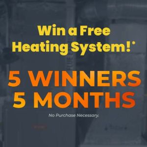 This year, we're ready to deliver you a free heating system.
